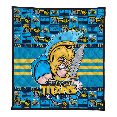 Gold Coast Titans Quilt Champion’s Pride Comic Style Gold Coast Titans Quilt Champion’s Pride Comic Style