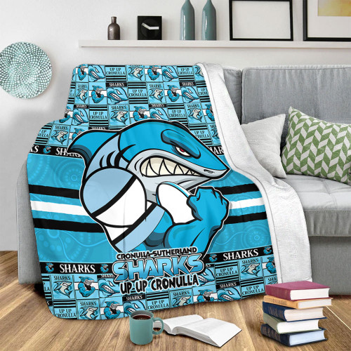 Cronulla-Sutherland Sharks Blanket Champion’s Pride Comic Style Cronulla-Sutherland Sharks Blanket Champion’s Pride Comic Style