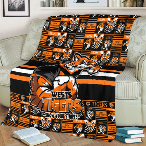Wests Tigers Blanket Champion’s Pride Comic Style Wests Tigers Blanket Champion’s Pride Comic Style