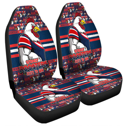 Sydney Roosters Car Seat Cover Champion’s Pride Comic Style