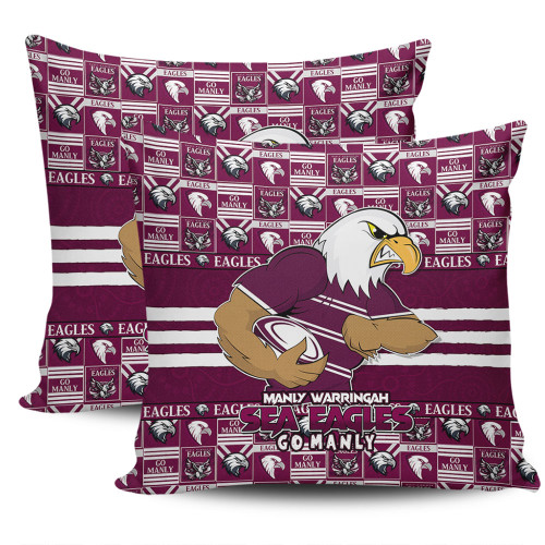 Manly Warringah Sea Eagles Pillow Cases Champion’s Pride Comic Style