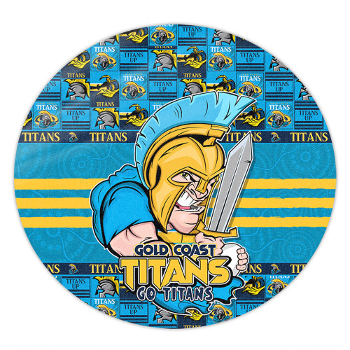 Gold Coast Titans Round Rug Champion’s Pride Comic Style
