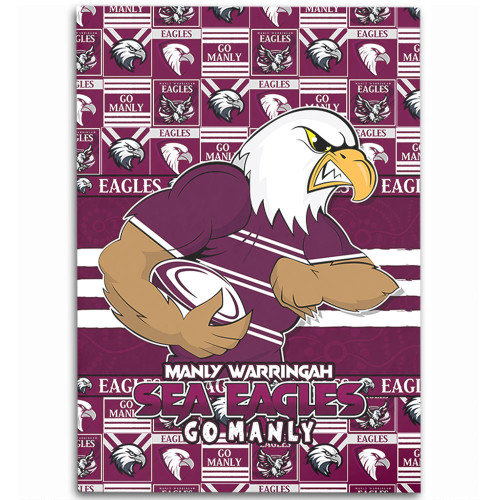 Manly Warringah Sea Eagles Area Rug Champion’s Pride Comic Style