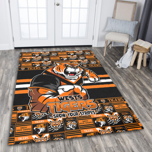 Wests Tigers Area Rug Champion’s Pride Comic Style