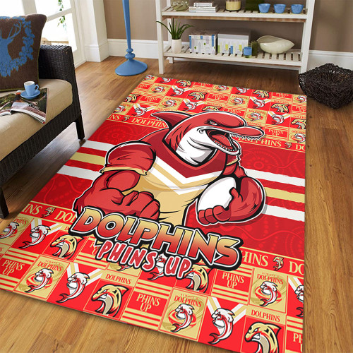 Redcliffe Dolphins Round Rug Champion's Pride Comic Style
