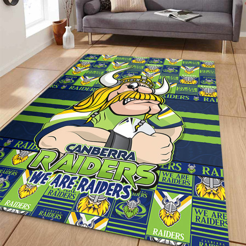 Canberra Raiders Area Rug Champion’s Pride Comic Style