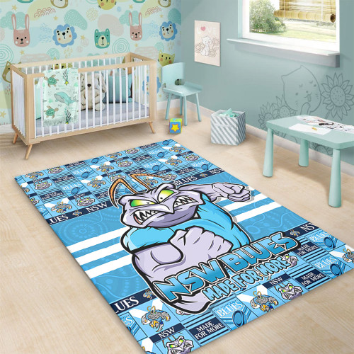 New South Wales Blues Area Rug Champion’s Pride Comic Style New South Wales Blues Area Rug Champion’s Pride Comic Style