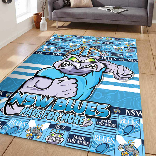 New South Wales Blues Area Rug Champion’s Pride Comic Style New South Wales Blues Area Rug Champion’s Pride Comic Style