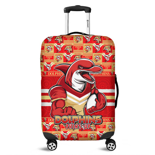 Redcliffe Dolphins Luggage Cover Champion’s Pride Comic Style