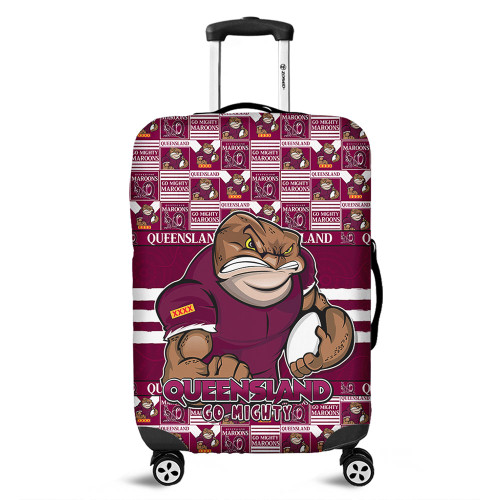 Queensland Maroons Luggage Cover Champion’s Pride Comic Style