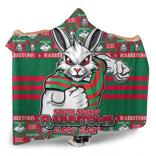 South Sydney Rabbitohs Hooded Blanket Champion’s Pride Comic Style