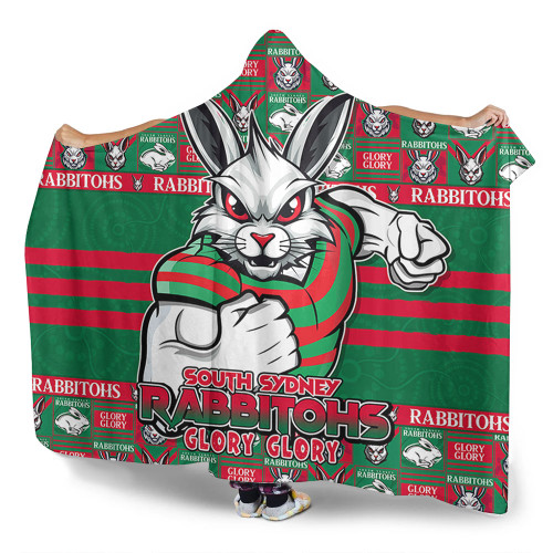 South Sydney Rabbitohs Hooded Blanket Champion’s Pride Comic Style