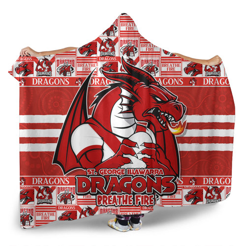 St. George Illawarra Dragons Hooded Blanket Champion’s Pride Comic Style