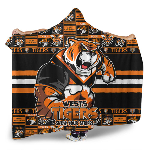 Wests Tigers Hooded Blanket Champion’s Pride Comic Style