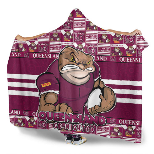 Queensland Maroons Hooded Blanket Champion’s Pride Comic Style