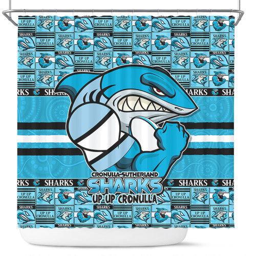 Cronulla-Sutherland Sharks Shower Curtain Champion’s Pride Comic Style