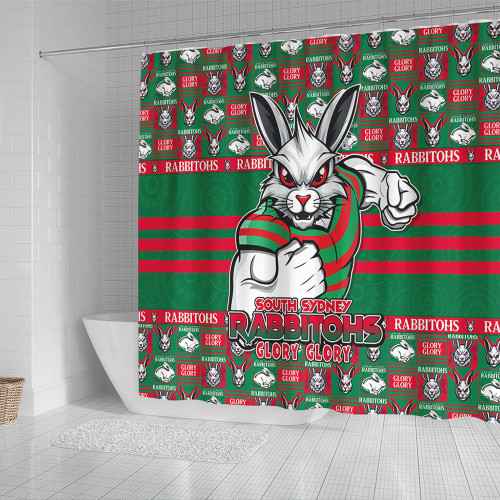 South Sydney Rabbitohs Shower Curtain Champion’s Pride Comic Style South Sydney Rabbitohs Shower Curtain Champion’s Pride Comic Style