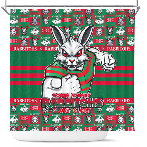 South Sydney Rabbitohs Shower Curtain Champion’s Pride Comic Style South Sydney Rabbitohs Shower Curtain Champion’s Pride Comic Style