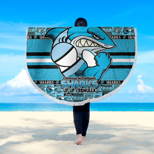 Cronulla-Sutherland Sharks Beach Blanket Champion’s Pride Comic Style Cronulla-Sutherland Sharks Beach Blanket Champion’s Pride Comic Style