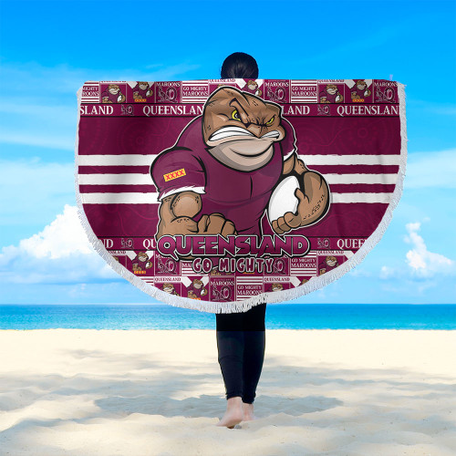 Queensland Maroons Beach Blanket Champion’s Pride Comic Style