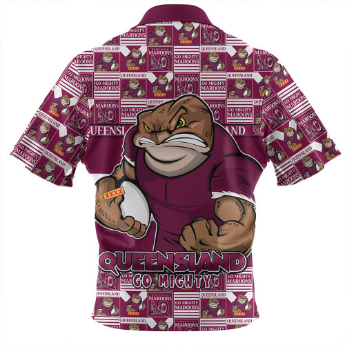Queensland Maroons Hawaiian Shirt Champion’s Pride Comic Style Queensland Maroons Hawaiian Shirt Champion’s Pride Comic Style