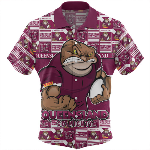 Queensland Maroons Hawaiian Shirt Championâ€™s Pride Comic Style