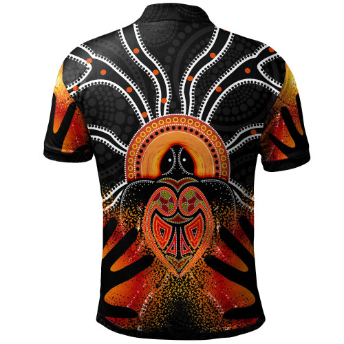 [Custom] Australia Aboriginal Polo Shirt - Indigenous Turtle Hand Art