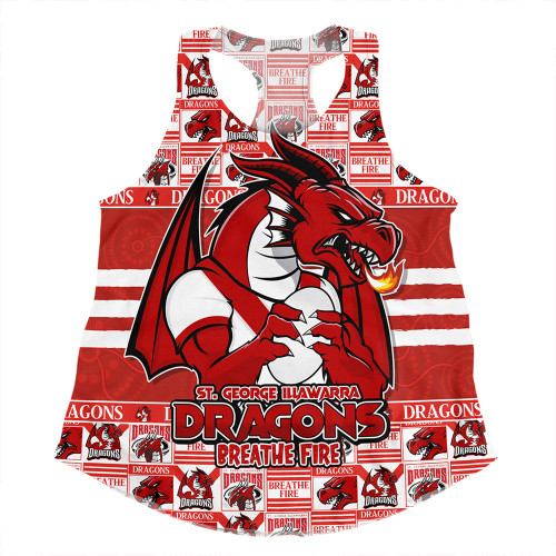 St. George Illawarra Dragons Women Racerback Singlet Champion’s Pride Comic Style