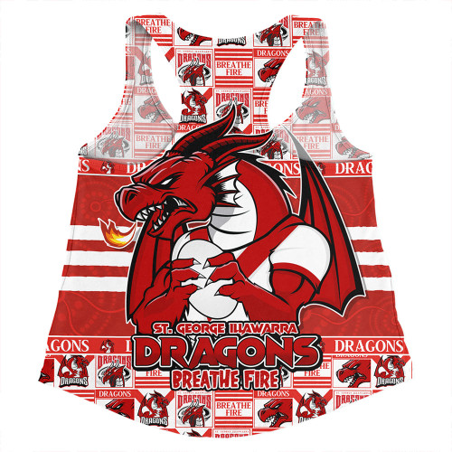 St. George Illawarra Dragons Women Racerback Singlet Champion’s Pride Comic Style