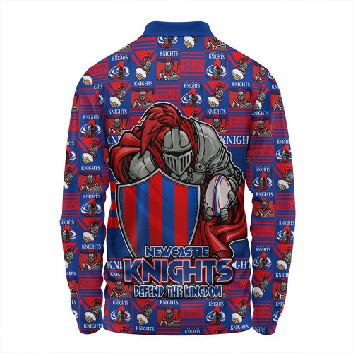 Newcastle Knights Long Sleeve Polo Shirt Champion’s Pride Comic Style Newcastle Knights Long Sleeve Polo Shirt Champion’s Pride Comic Style