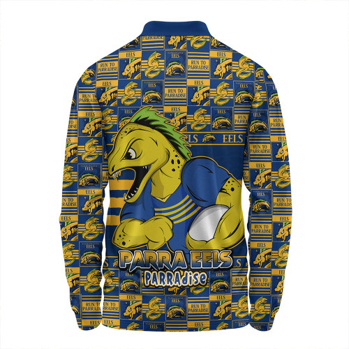 Parramatta Eels Long Sleeve Polo Shirt Champion’s Pride Comic Style Parramatta Eels Long Sleeve Polo Shirt Champion’s Pride Comic Style