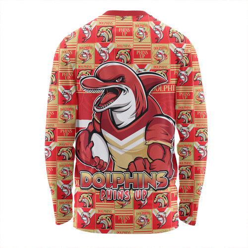Redcliffe Dolphins Long Sleeve T-shirt Champion’s Pride Comic Style Redcliffe Dolphins Long Sleeve T-shirt Champion’s Pride Comic Style