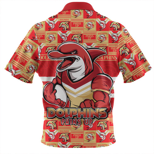 Redcliffe Dolphins Zip Polo Shirt Champion’s Pride Comic Style Redcliffe Dolphins Zip Polo Shirt Champion’s Pride Comic Style