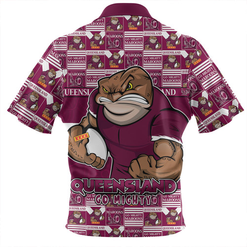 Queensland Maroons Zip Polo Shirt Champion’s Pride Comic Style