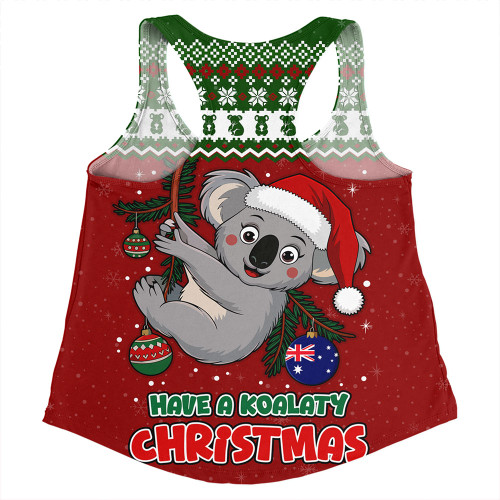 Australia Women Racerback Singlet Have A Koalaty Christmas