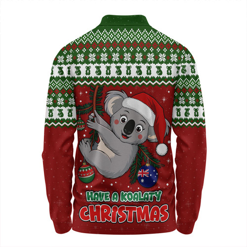 Australia Long Sleeve Polo Shirt Have A Koalaty Christmas Australia Long Sleeve Polo Shirt Have A Koalaty Christmas