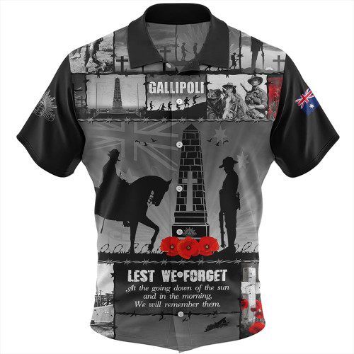 Australia Hawaiian Shirt Anzac Day Honoring Gallipoli Heroes Memorial Australia Hawaiian Shirt Anzac Day Honoring Gallipoli Heroes Memorial
