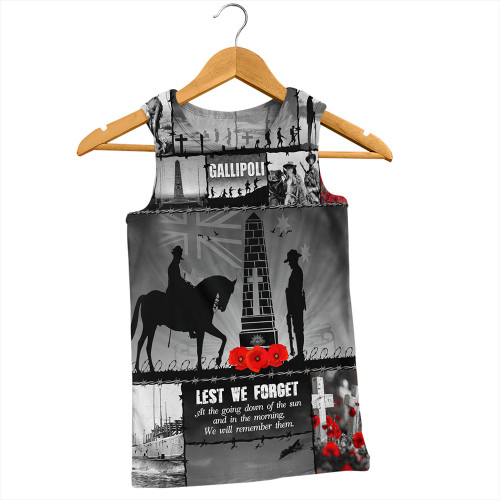 Australia Men Singlet Anzac Day Honoring Gallipoli Heroes Memorial