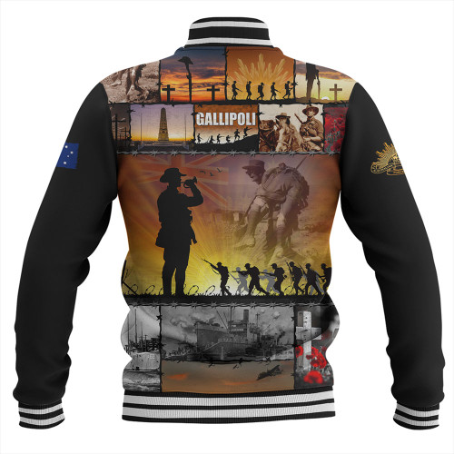 Australia Baseball Jacket Anzac Day Honoring Gallipoli Heroes Memorial