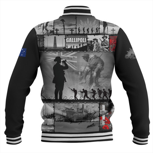 Australia Baseball Jacket Anzac Day Honoring Gallipoli Heroes Memorial