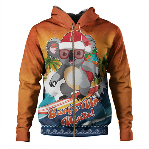 Australia Hoodie Merry Christmas Surf's Up, Mate Koala Australia Hoodie Merry Christmas Surf's Up, Mate Koala