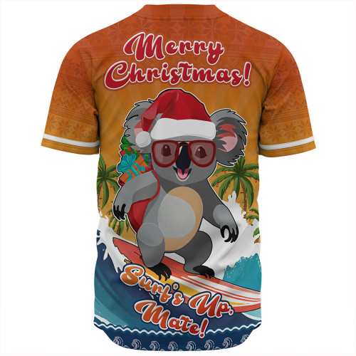Australia Baseball Shirt Merry Christmas Surf's Up, Mate Koala Australia Baseball Shirt Merry Christmas Surf's Up, Mate Koala