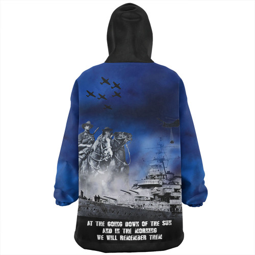 Australia Snug Hoodie Remember All The Battles Fought Blue Australia Snug Hoodie Remember All The Battles Fought Blue