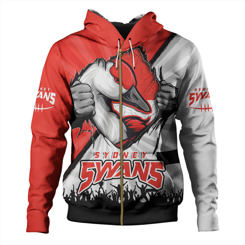 Sydney Swans Hoodie Breaking Through Fan Design Sydney Swans Hoodie Breaking Through Fan Design