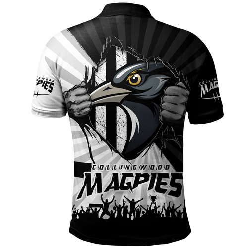 Collingwood Polo Shirt Breaking Through Fan Design Collingwood Polo Shirt Breaking Through Fan Design