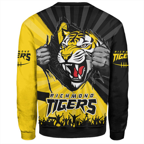 Richmond Sweatshirt Breaking Through Fan Design Richmond Sweatshirt Breaking Through Fan Design