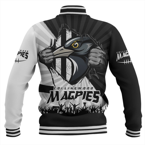Collingwood Baseball Jacket Breaking Through Fan Design Collingwood Baseball Jacket Breaking Through Fan Design