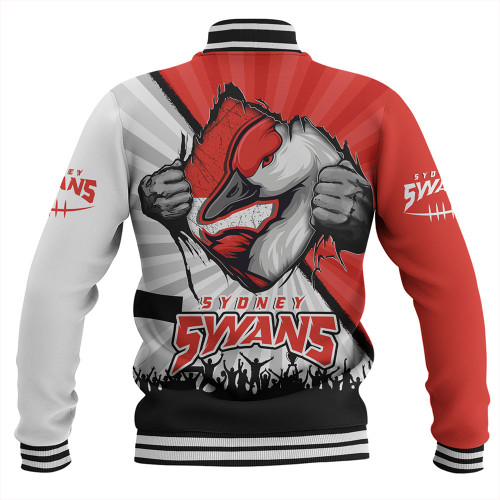 Sydney Swans Baseball Jacket Breaking Through Fan Design Sydney Swans Baseball Jacket Breaking Through Fan Design