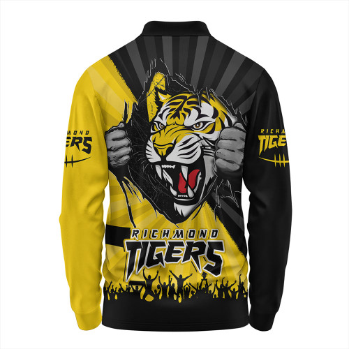 Richmond Long Sleeve Polo Shirt Breaking Through Fan Design