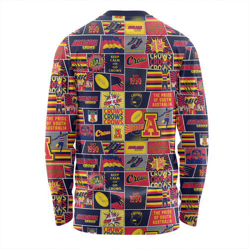 Adelaide Crows Long Sleeve T-shirt Legacy Of The Pride Comic Style